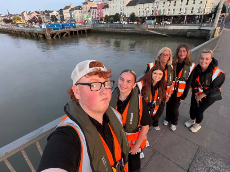 A patrol team selfie on the bridge