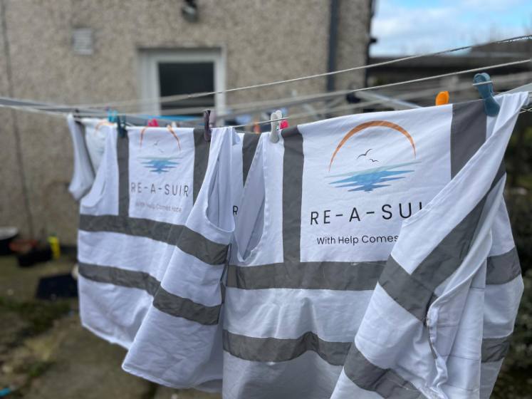 Re-A-Suir vests drying on the line